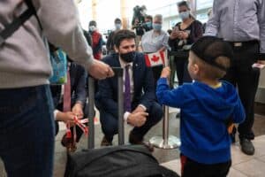 Canada Immigration Minister Sean Fraser Welcomes Third Federally-Chartered Flight Of Ukrainians