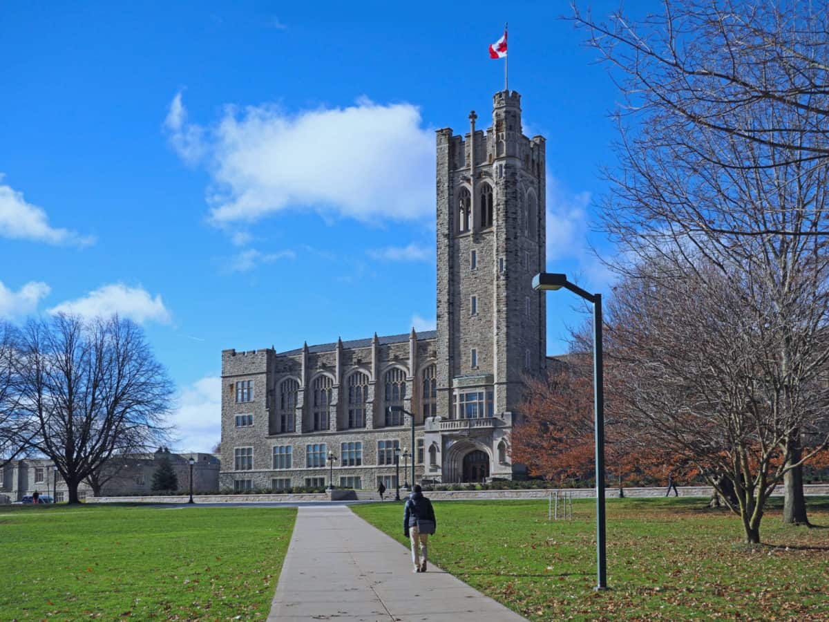 Canadian gothic college building, University College at the University of Western Ontario