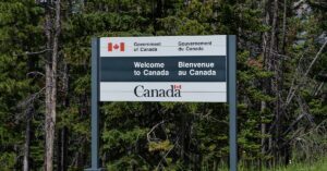 Canada Border Port of Entry, Welcome to Canada Entrance Sign