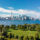 Toronto, Ontario, Canada, Aerial View of Toronto Skyline and Lake Ontario